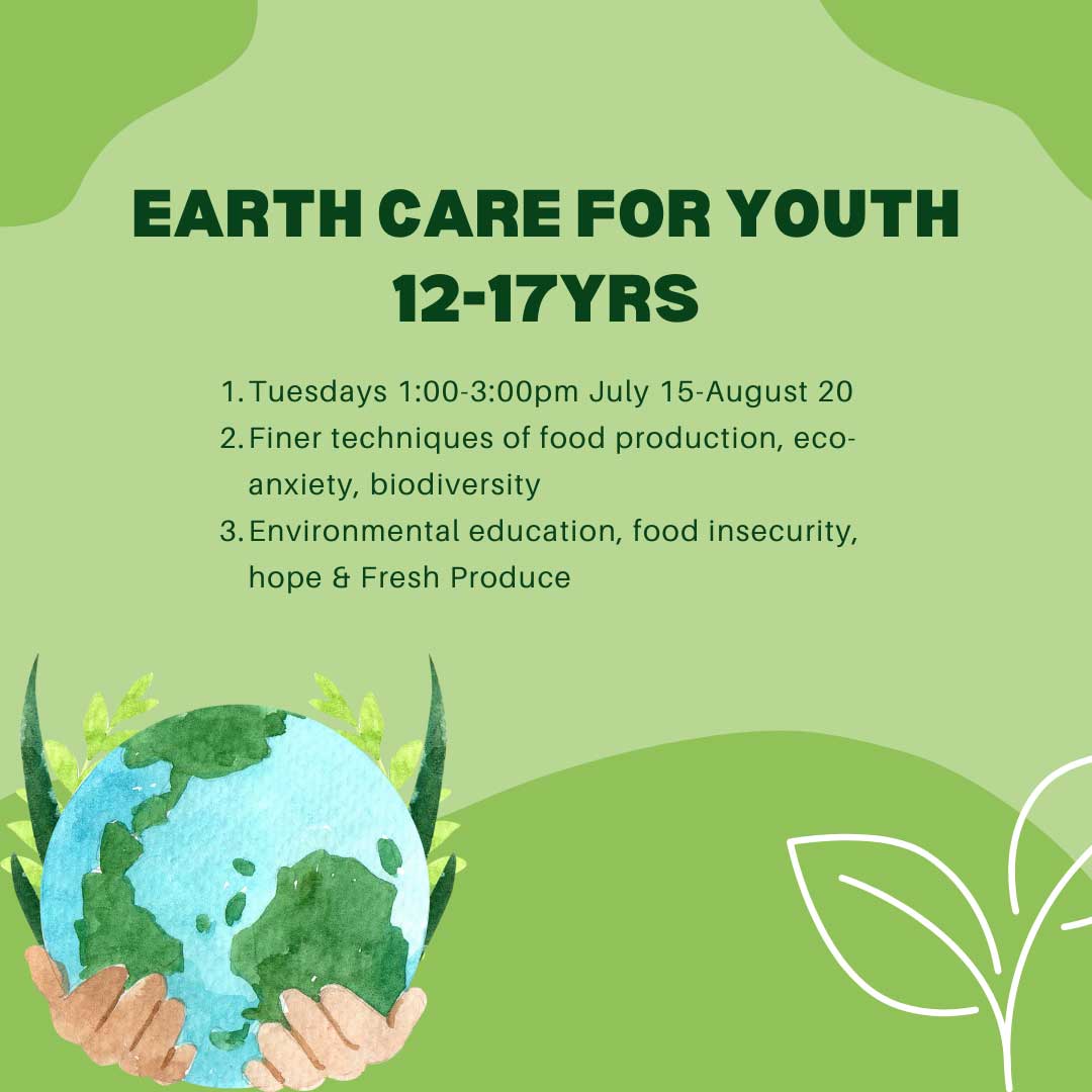 Earth care for youth graphic.